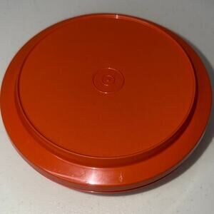 Vtg Tupperware Round Seal & Serve With Lid #1207-44 1206-9 Harvest Orange